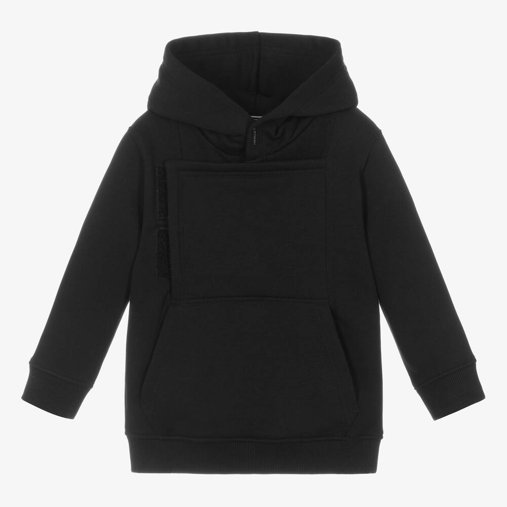 Givenchy - Sweat à capuche noir scratch | Childrensalon