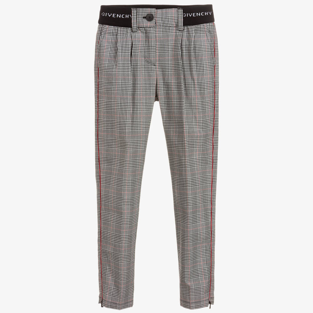 Givenchy - Black & White Check Trousers | Childrensalon