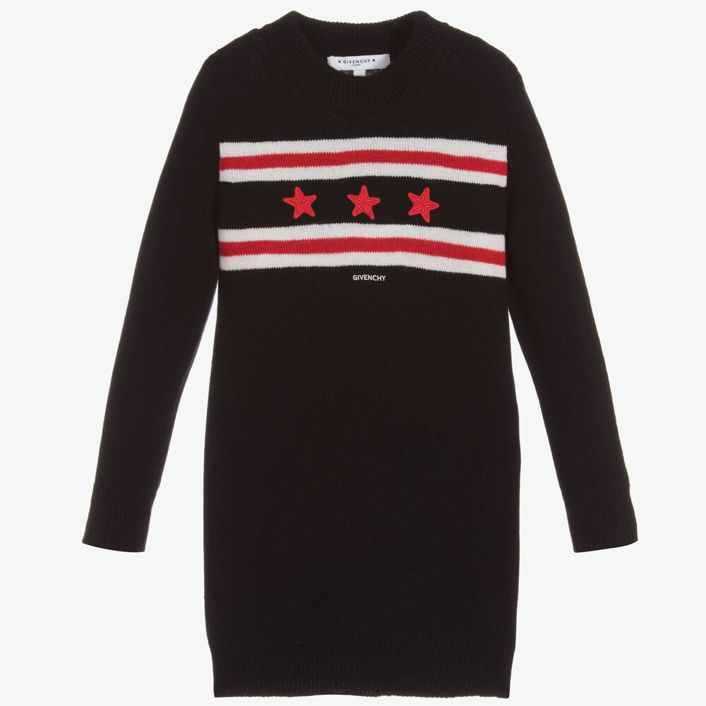 Givenchy-Black Wool & Cashmere Dress | Childrensalon Outlet