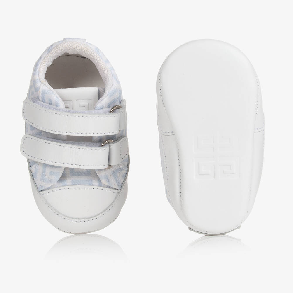 جيفنشي-ترينرز 4G جلد وكانفاس لون أبيض وأزرق للأطفال | Childrensalon Outlet