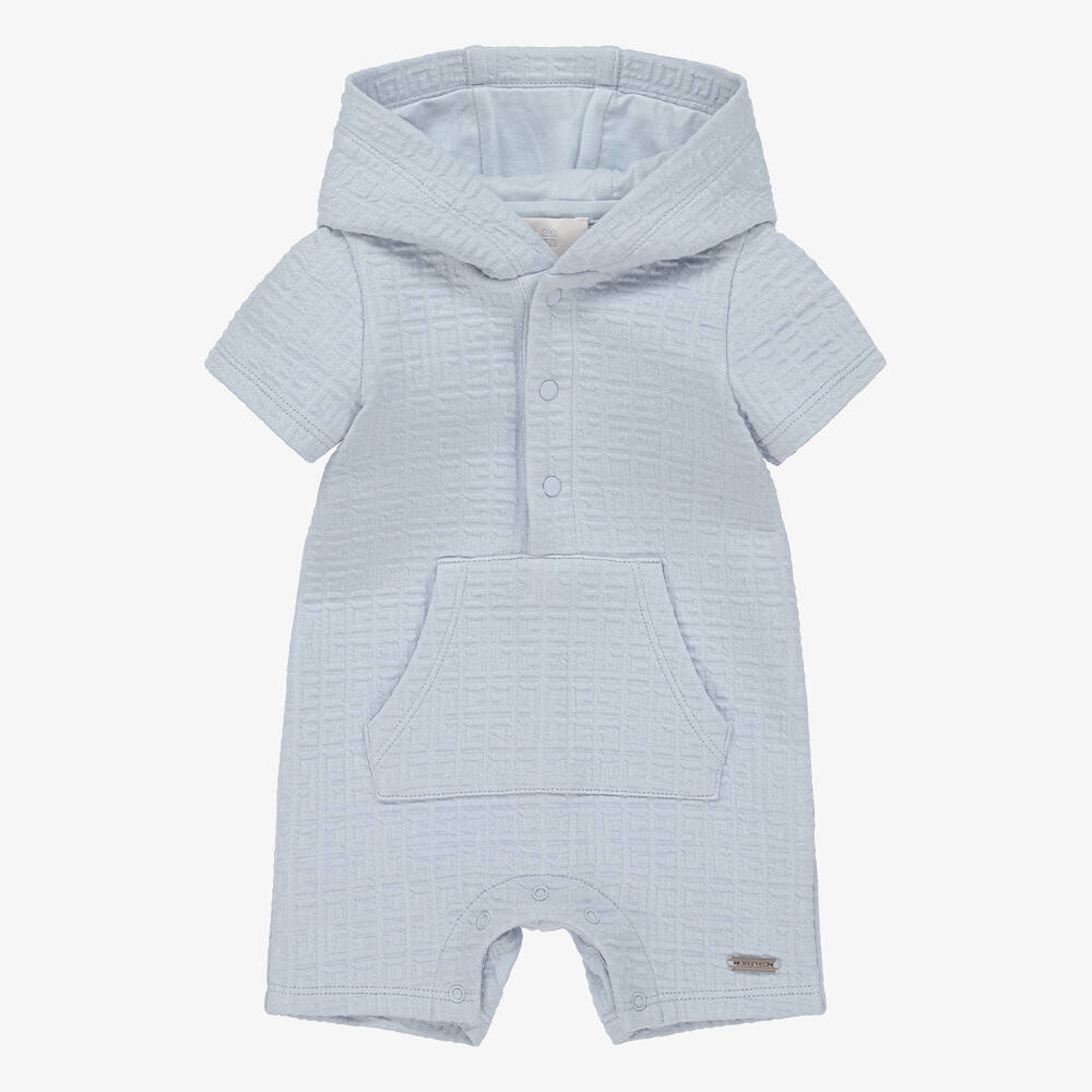 Givenchy - Blue 4G Jacquard Hooded Baby Shortie | Childrensalon