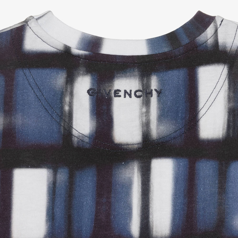 Givenchy-Blue Abstract Print T-shirt | Childrensalon Outlet