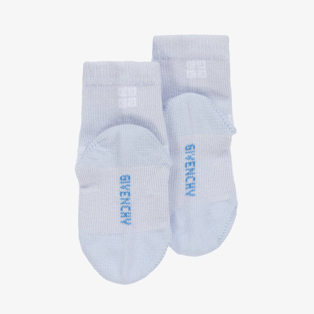 Givenchy-Blue Cotton Baby Socks (2 Pack) | Childrensalon Outlet
