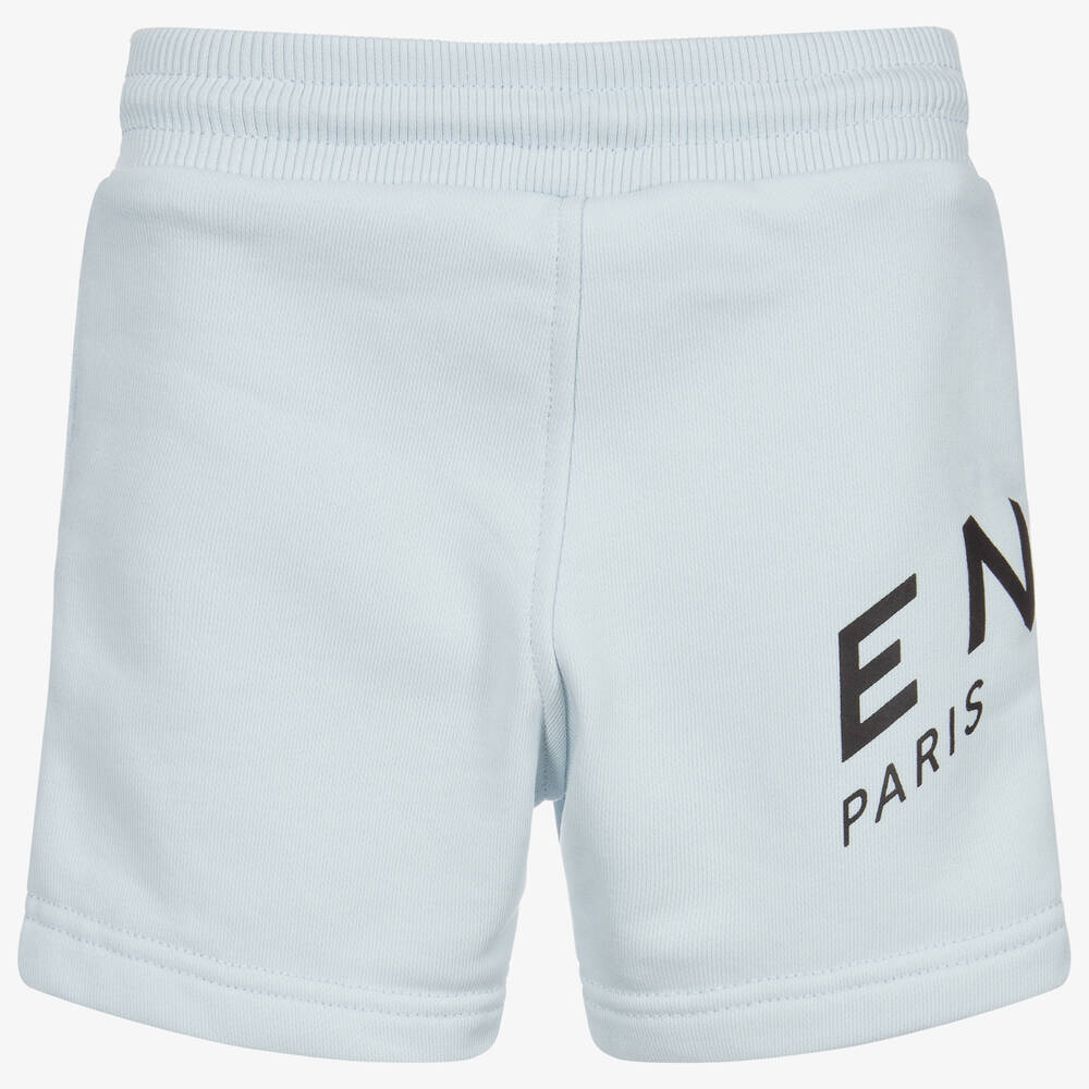 Givenchy Blue Cotton Logo Shorts Childrensalon Outlet