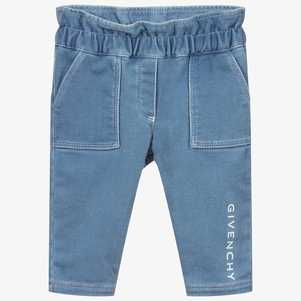 Givenchy-Blue Denim Logo Jeans | Childrensalon Outlet