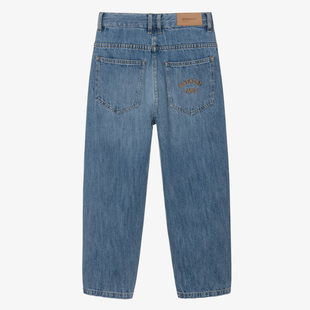 Givenchy-Blue Logo Denim Jeans | Childrensalon Outlet