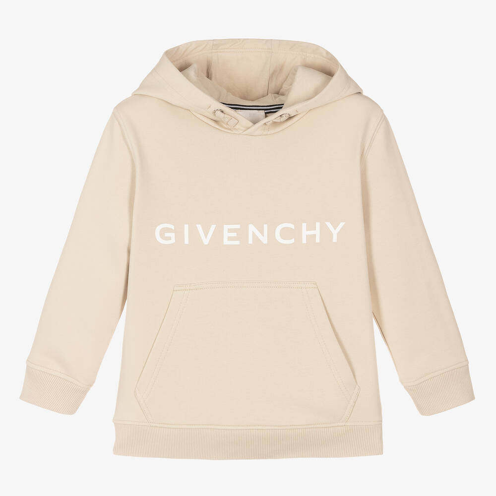 Givenchy - توب هودي قطن لون بيج للأولاد | Childrensalon