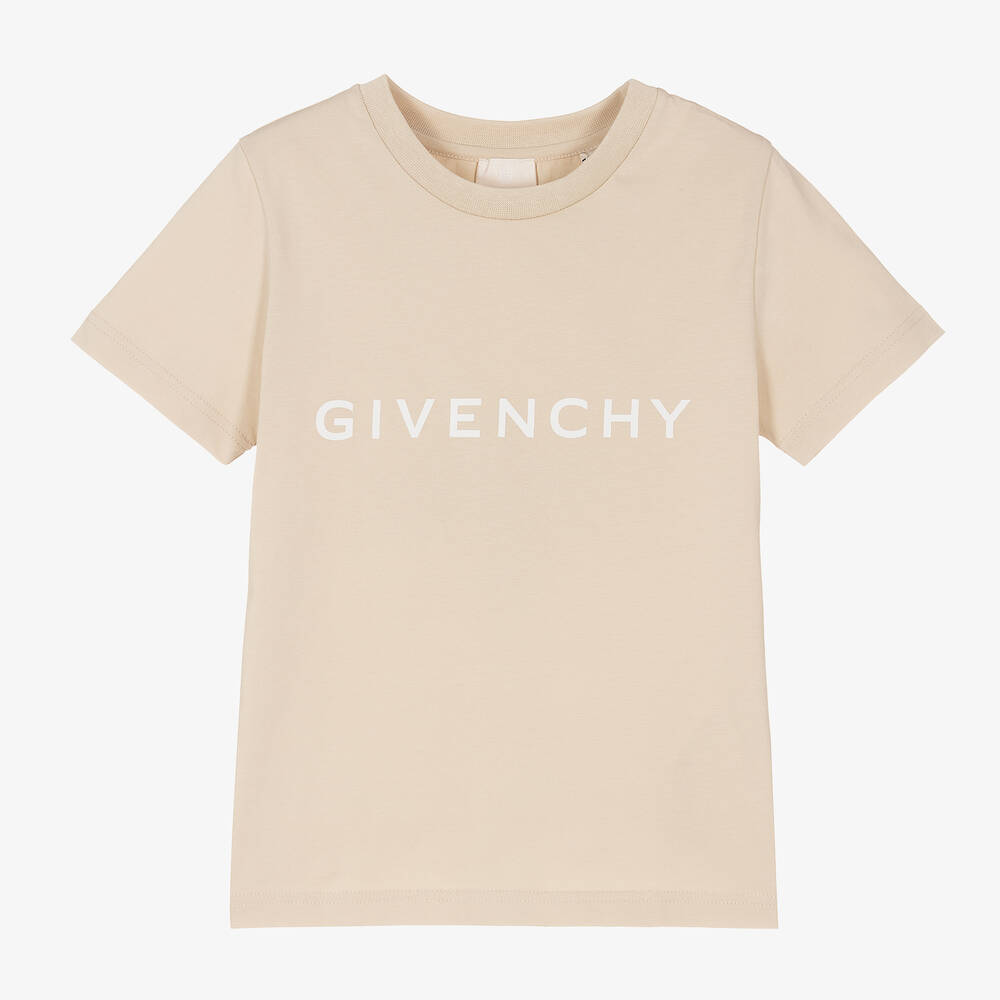 Givenchy - Бежевая хлопковая футболка | Childrensalon