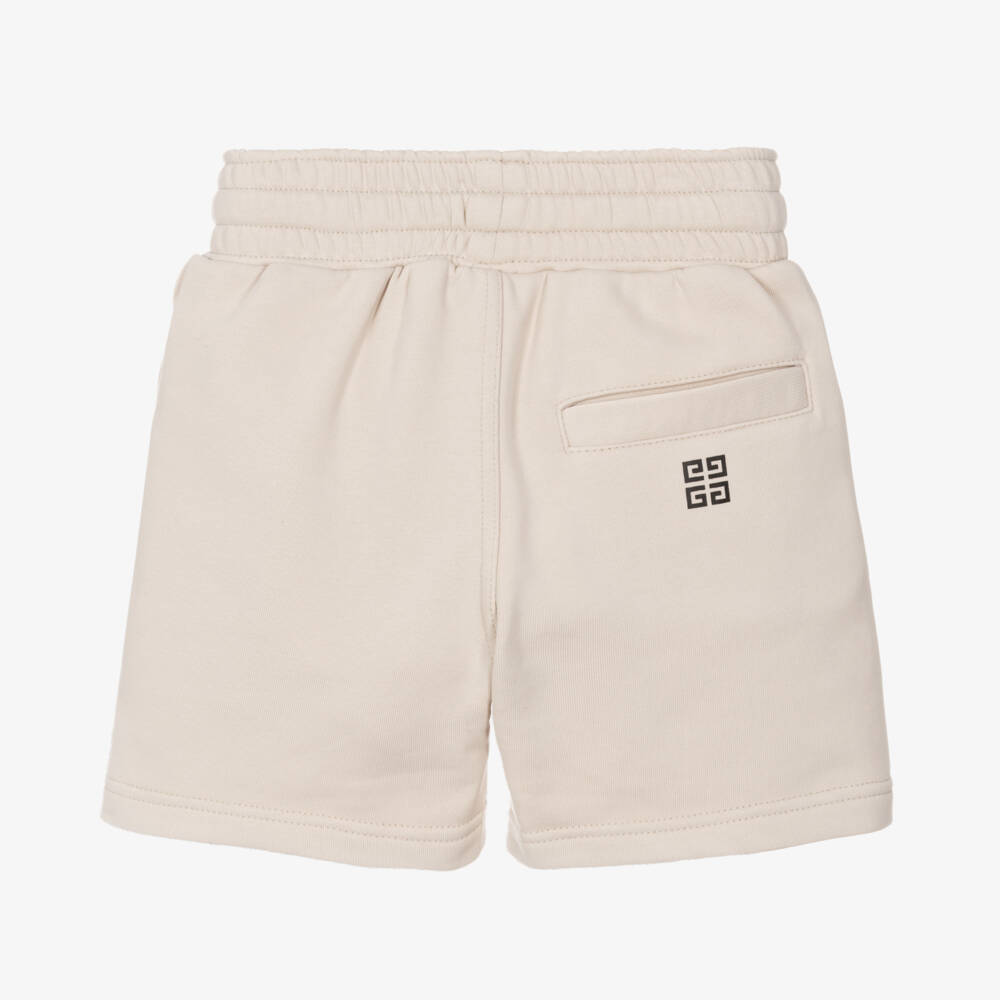 Givenchy-Boys Beige Cotton Varsity Shorts | Childrensalon Outlet