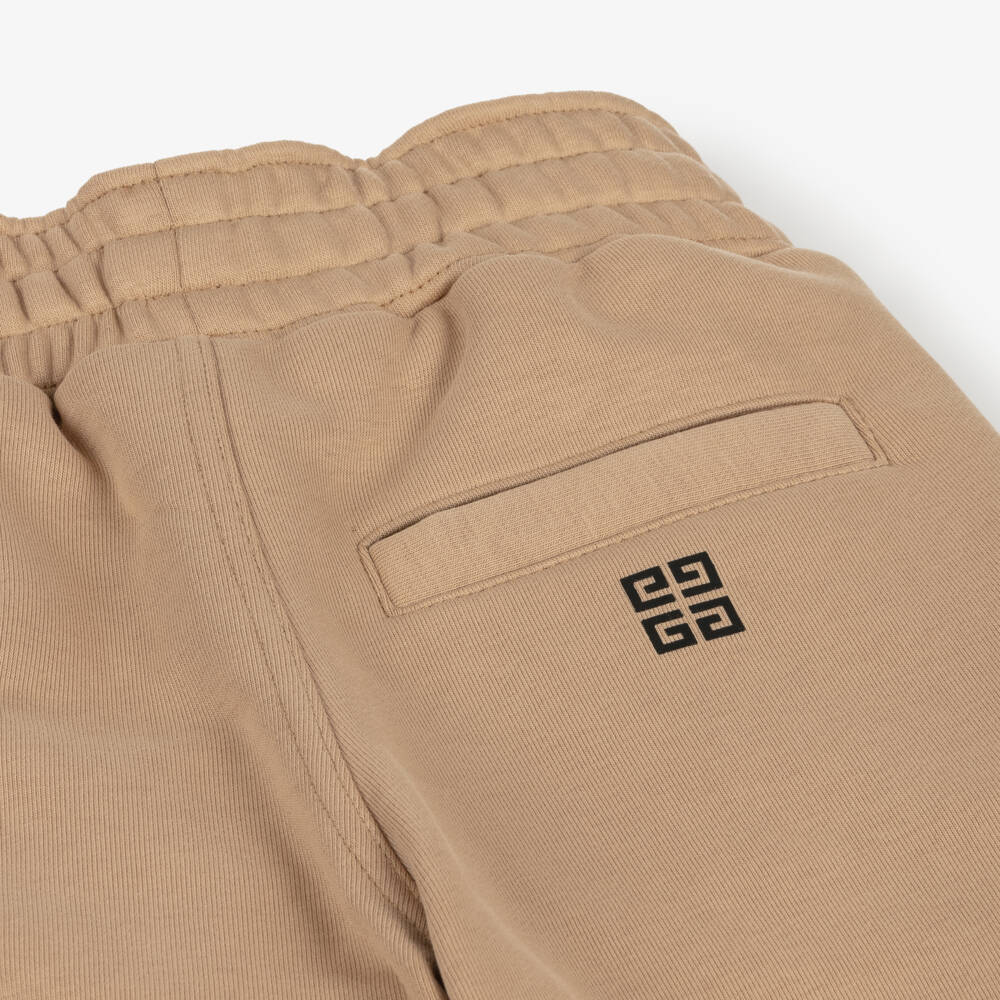 Givenchy-Boys Beige Logo Trousers | Childrensalon Outlet