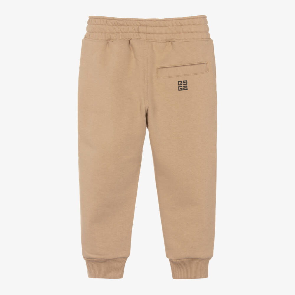 Givenchy-Boys Beige Logo Trousers | Childrensalon Outlet