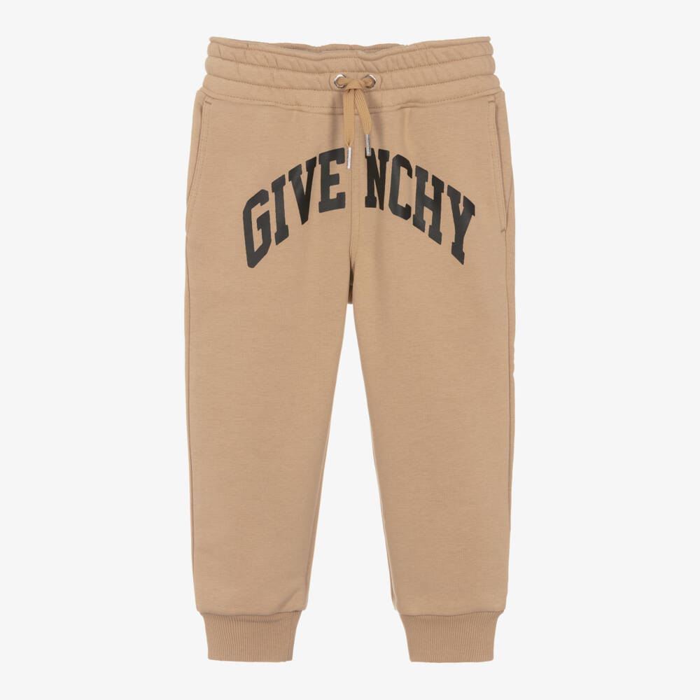 Givenchy-Boys Beige Logo Trousers | Childrensalon Outlet