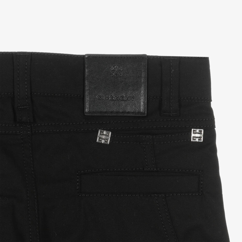 Givenchy-Boys Black 4G Cargo Trousers | Childrensalon Outlet