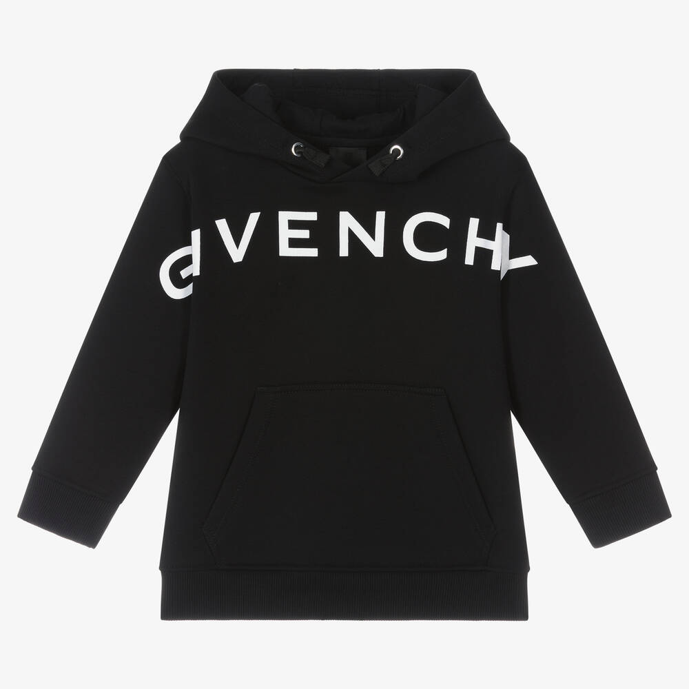 Givenchy - توب هودي 4G قطن جيرسي لون أسود للأولاد | Childrensalon