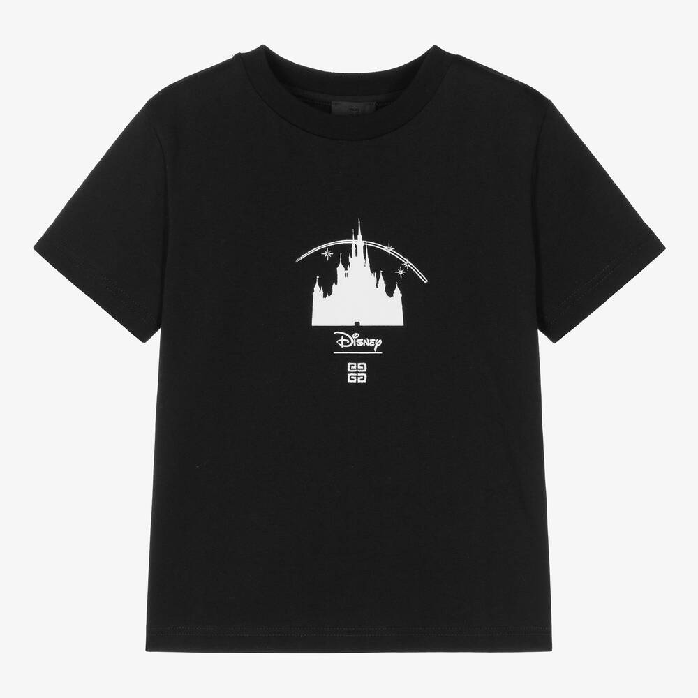 Givenchy - Boys Black Cotton Disney & 4G T-Shirt | Childrensalon