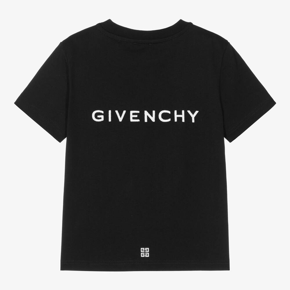 Givenchy-Boys Black Cotton Disney & 4G T-Shirt | Childrensalon Outlet