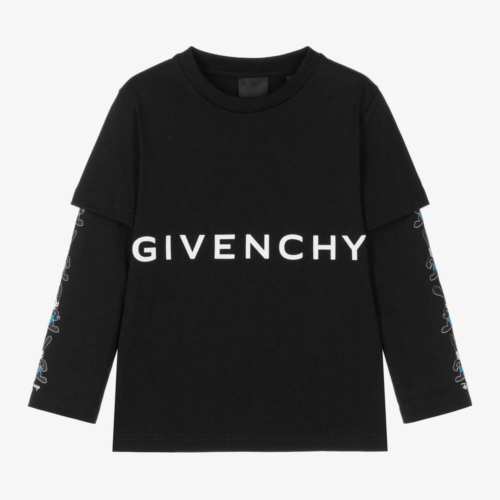 Givenchy - توب بطبعة ديزني قطن لون أسود للأولاد | Childrensalon