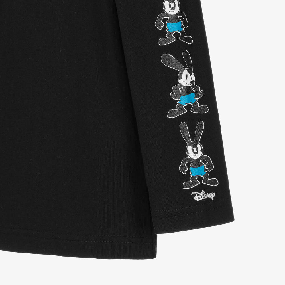Givenchy-Boys Black Cotton Disney Graphic Top | Childrensalon Outlet