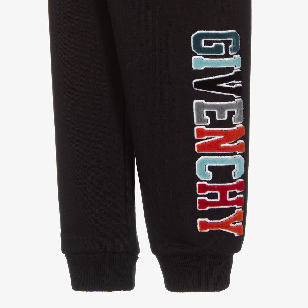 Givenchy Boys Black Cotton Jersey Joggers Childrensalon Outlet