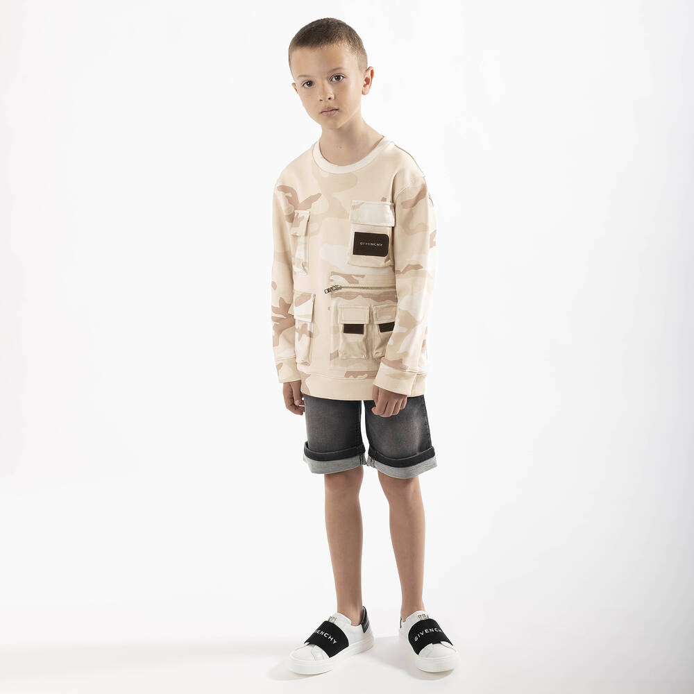 Givenchy-Boys Black Cotton Jersey Shorts | Childrensalon Outlet