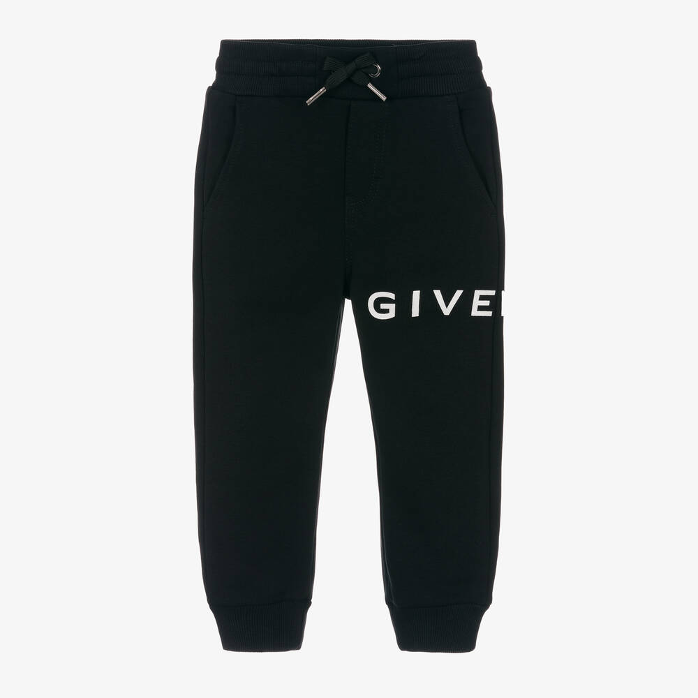 Givenchy - Bas de jogging noir en coton garçon | Childrensalon