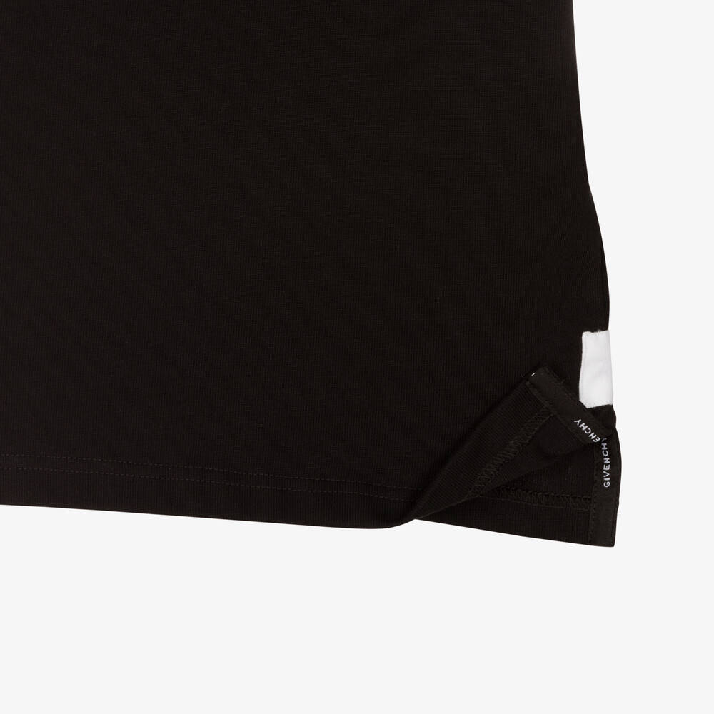 Givenchy-Boys Black Cotton Rugby Shirt | Childrensalon Outlet