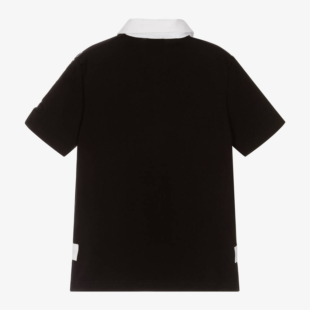 Givenchy - Boys Black Cotton Rugby Shirt | Childrensalon Outlet