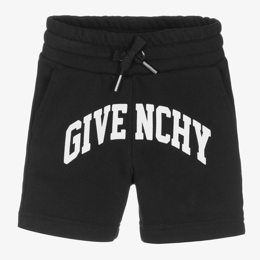 Givenchy-Boys Black Cotton Shorts | Childrensalon Outlet