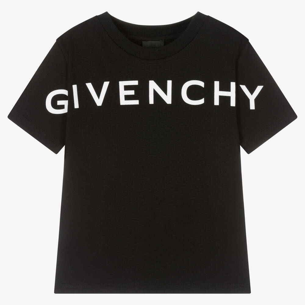 Givenchy - Черная хлопковая футболка для мальчиков | Childrensalon