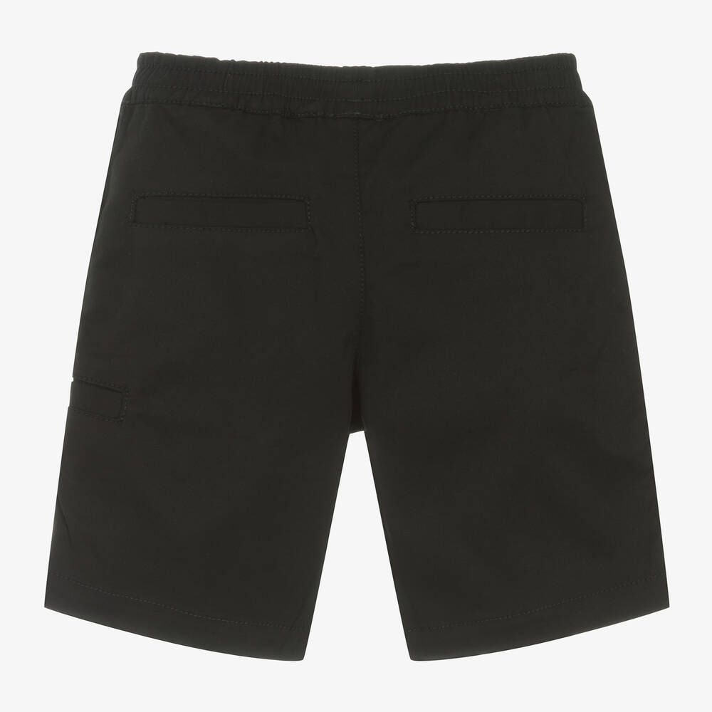 Givenchy-Boys Black Cotton Twill Shorts | Childrensalon Outlet