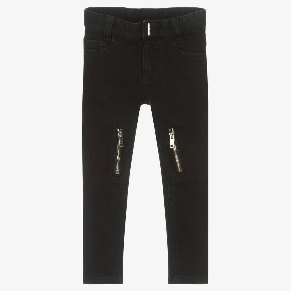 Givenchy - Boys Black Denim Slim Fit Jeans | Childrensalon