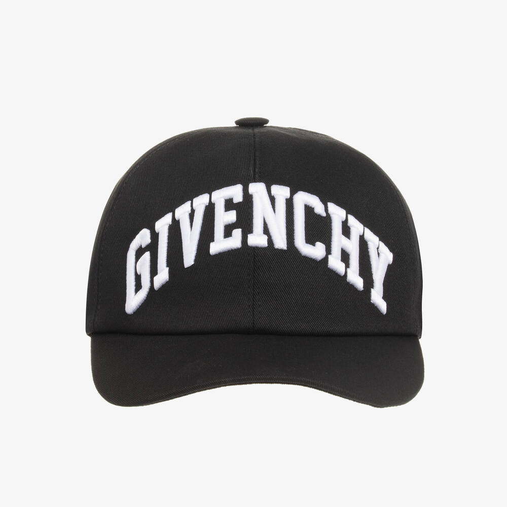 Givenchy-Boys Black Embroidered Cotton Cap | Childrensalon Outlet
