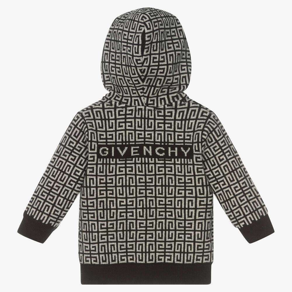 Givenchy - Boys Black & Grey Zip-Up Top | Childrensalon Outlet