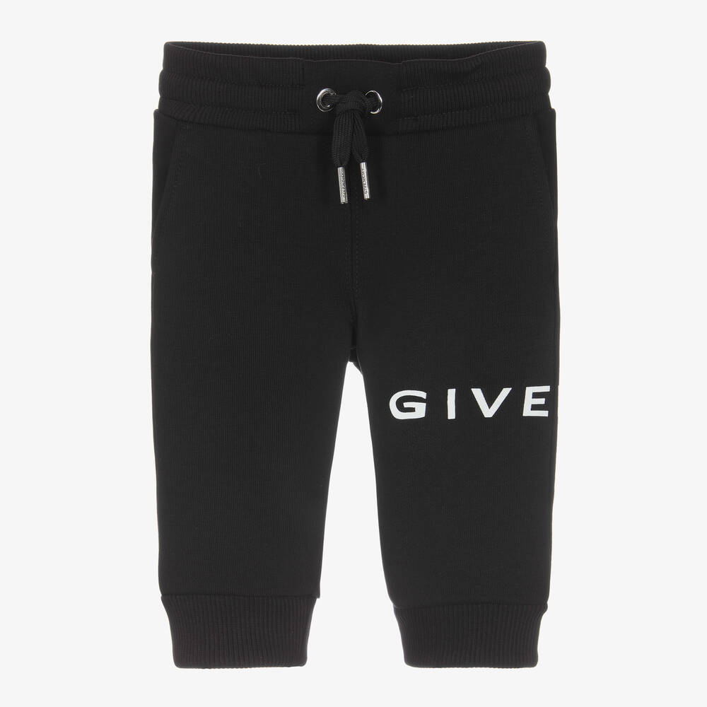 Givenchy-Boys Black Logo Joggers | Childrensalon Outlet