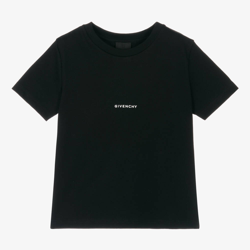Givenchy - Boys Black Logo T-Shirt | Childrensalon