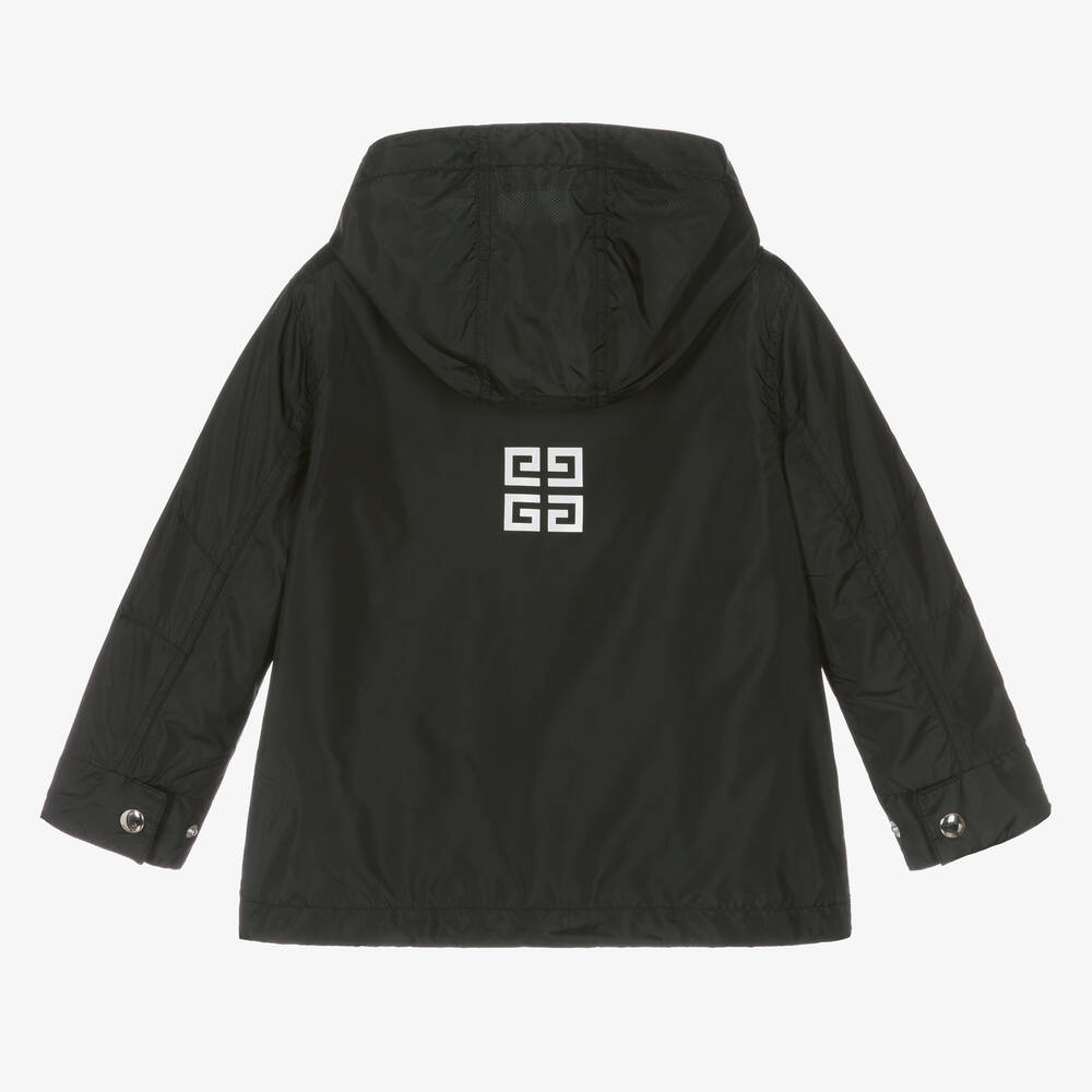 Givenchy-Boys Black Logo Windbreaker Jacket | Childrensalon Outlet