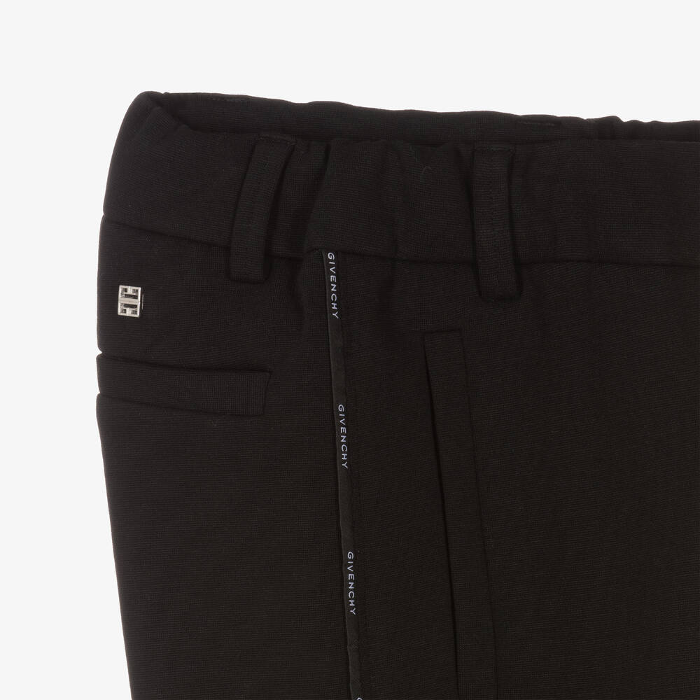 Givenchy-Boys Black Milano Jersey Trousers | Childrensalon Outlet
