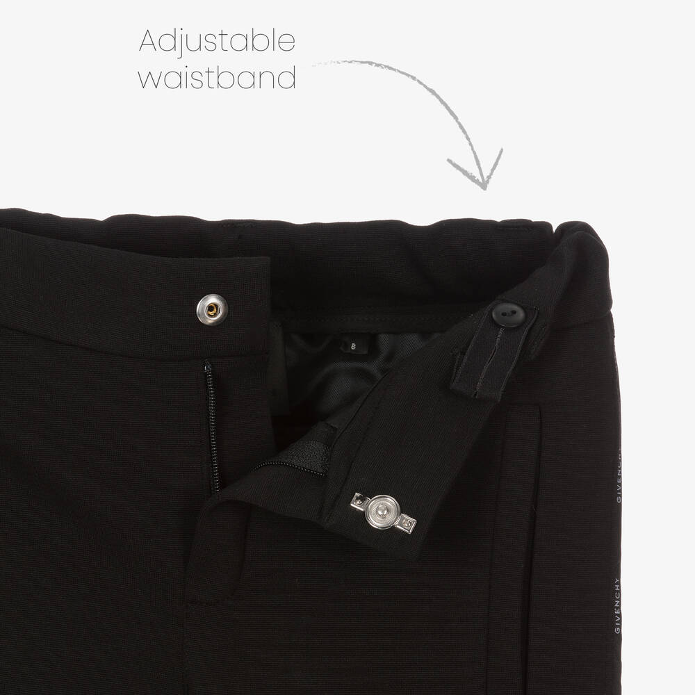Givenchy-Boys Black Milano Jersey Trousers | Childrensalon Outlet