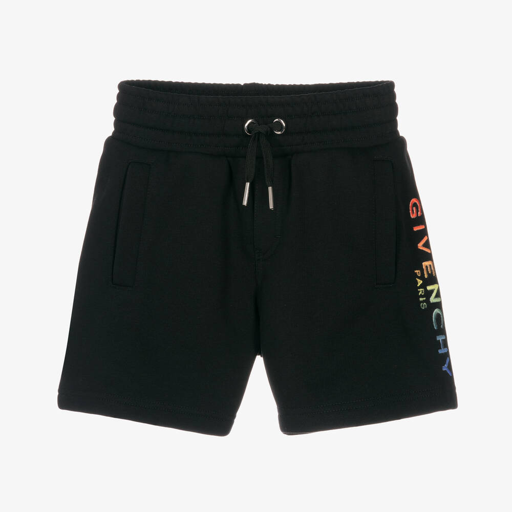 Givenchy - Schwarze Shorts mit buntem Print | Childrensalon