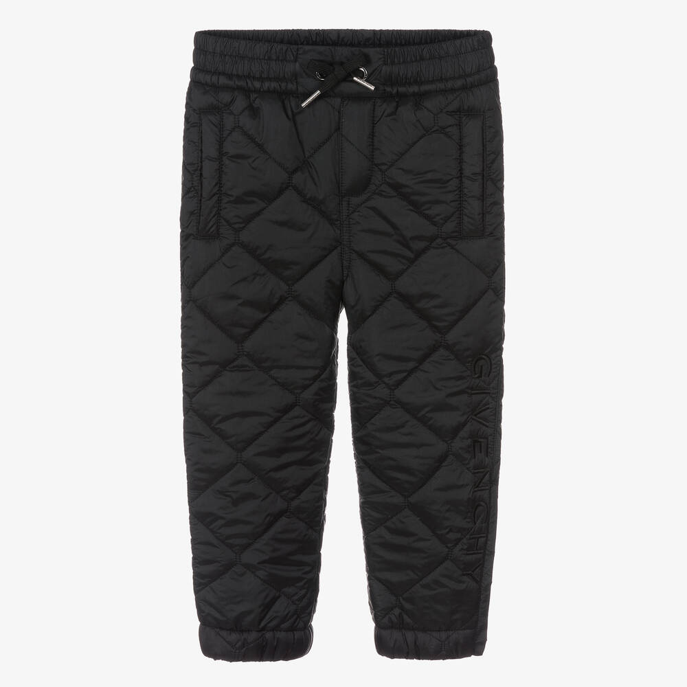 Givenchy-Boys Black Quilted Joggers | Childrensalon Outlet