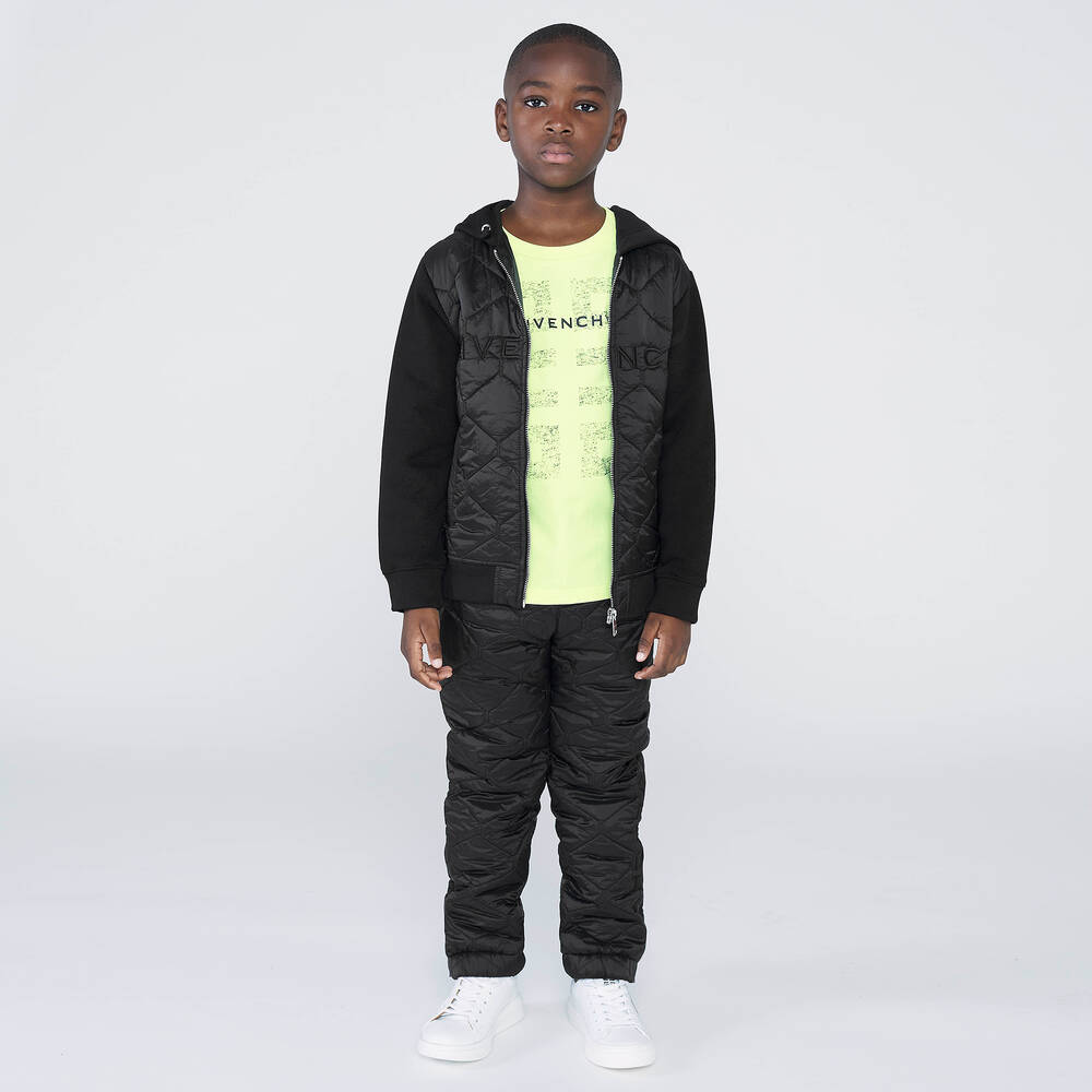 Givenchy-Boys Black Quilted Joggers | Childrensalon Outlet
