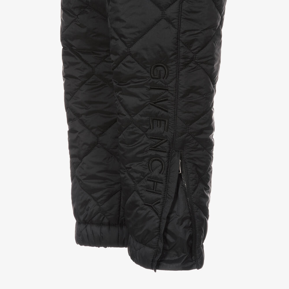 Givenchy-Boys Black Quilted Joggers | Childrensalon Outlet