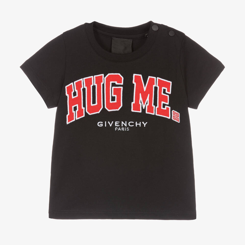 Givenchy - Boys Black & Red Varsity T-Shirt | Childrensalon