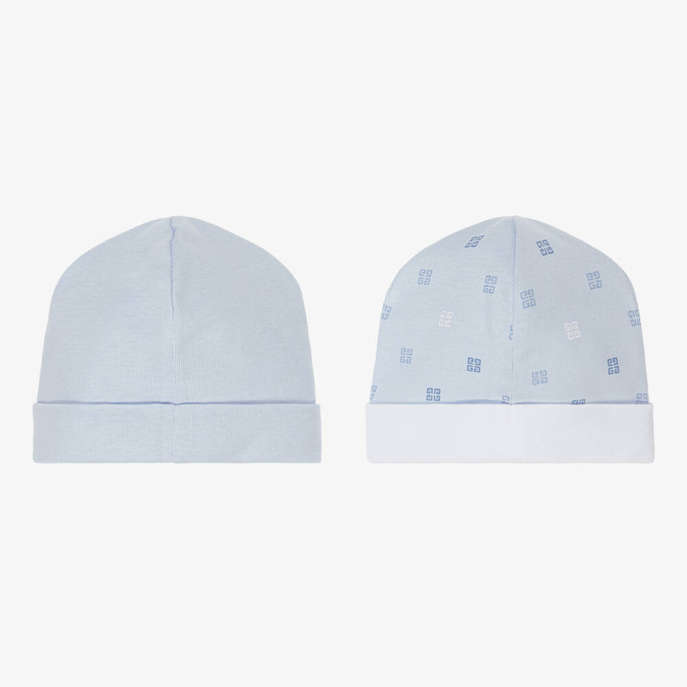 Givenchy-Boys Blue Cotton Hat Set | Childrensalon Outlet