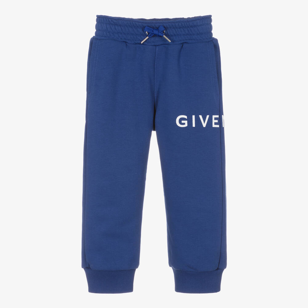 Givenchy - Pantalon de jogging bleu en coton garçon | Childrensalon
