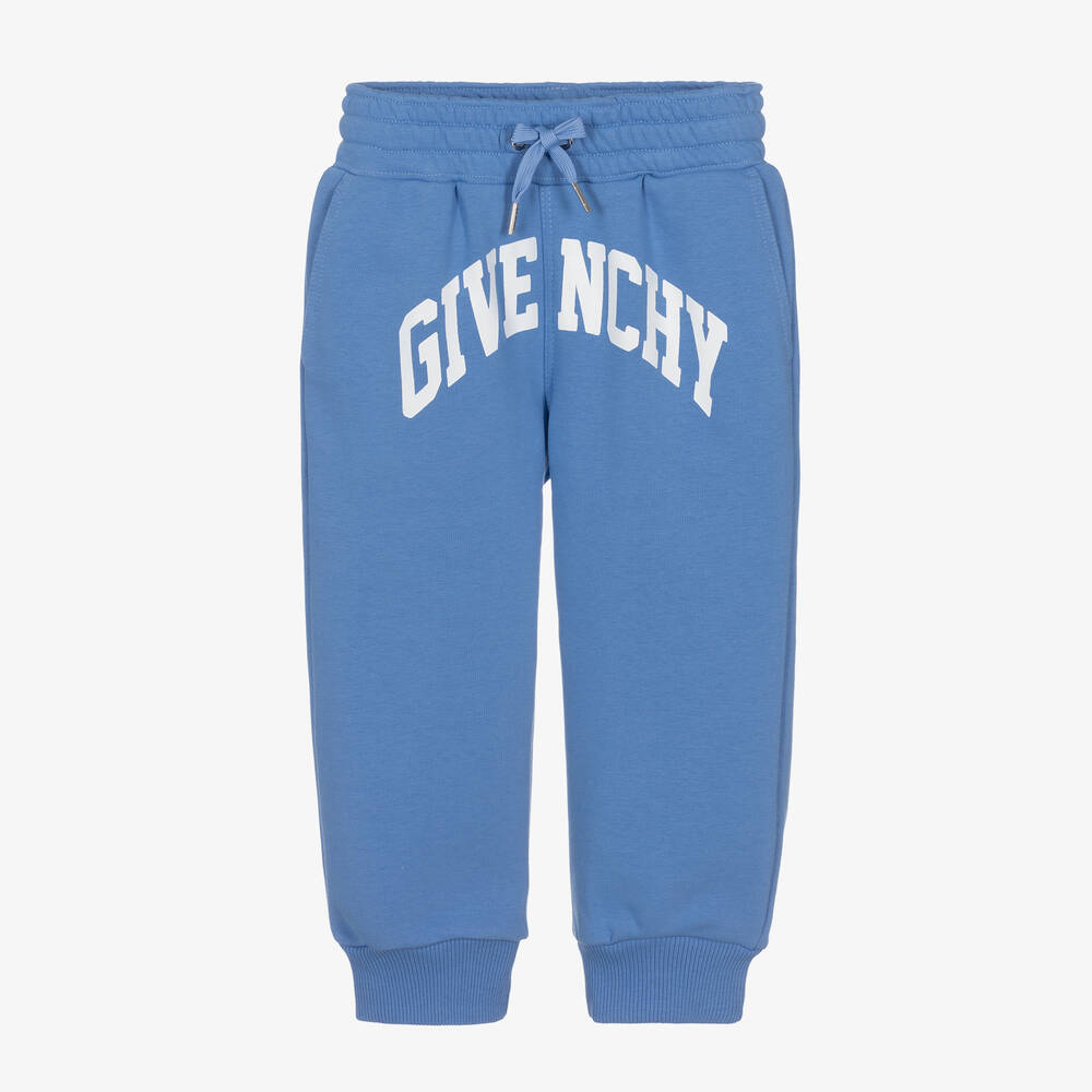 Givenchy-Boys Blue Cotton Joggers | Childrensalon Outlet