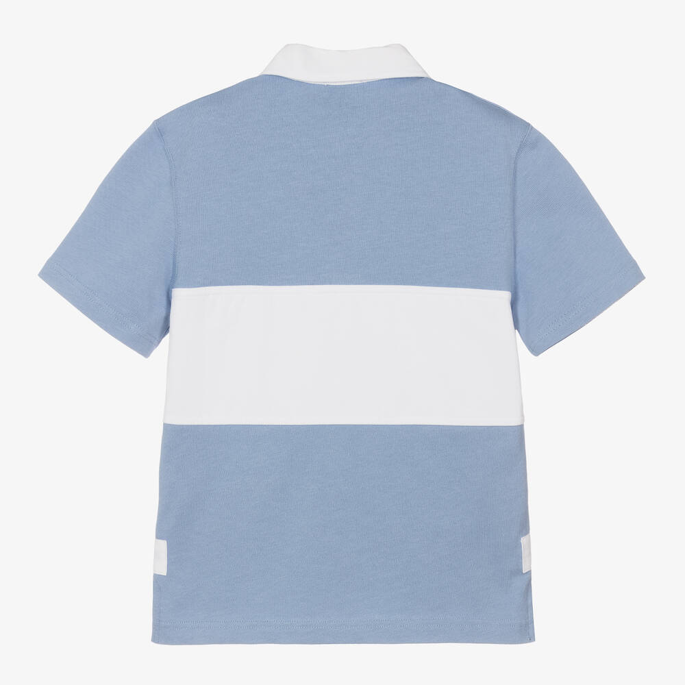 Givenchy Boys Blue Cotton Rugby Shirt Childrensalon Outlet