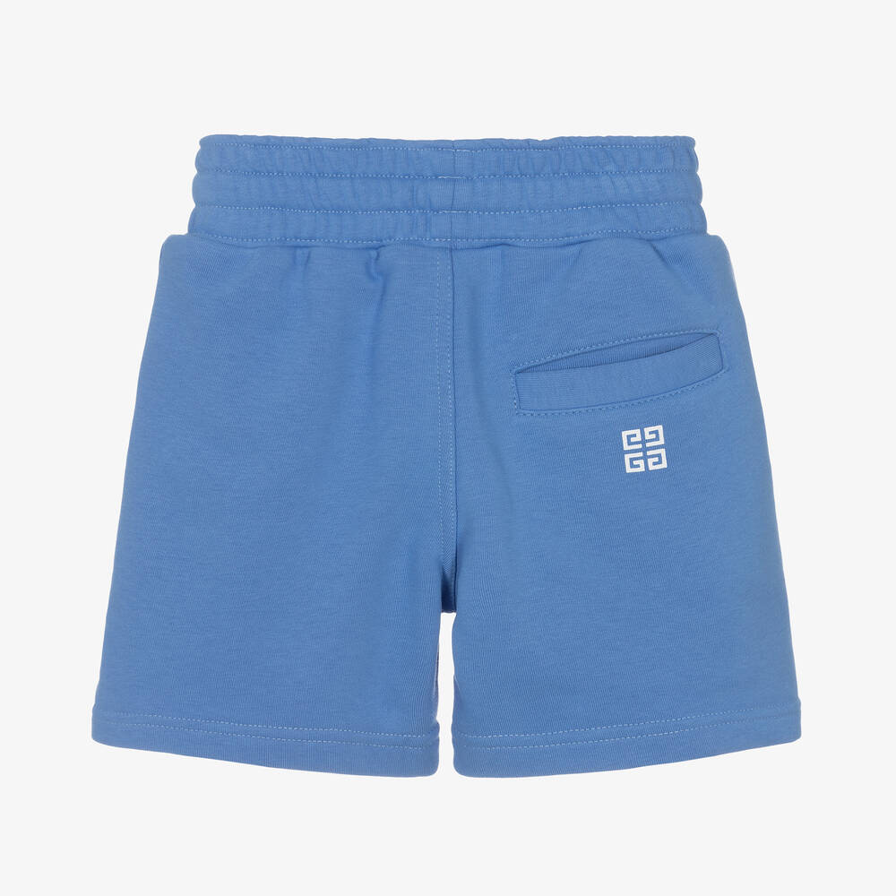Givenchy - Boys Blue Cotton Varsity Shorts | Childrensalon