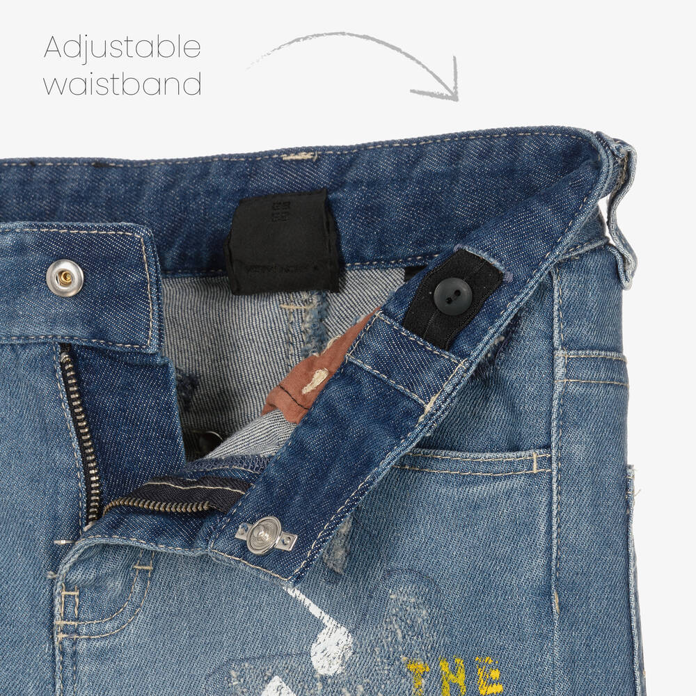 Givenchy-Синие джинсы Disney с эффектом потертости | Childrensalon Outlet