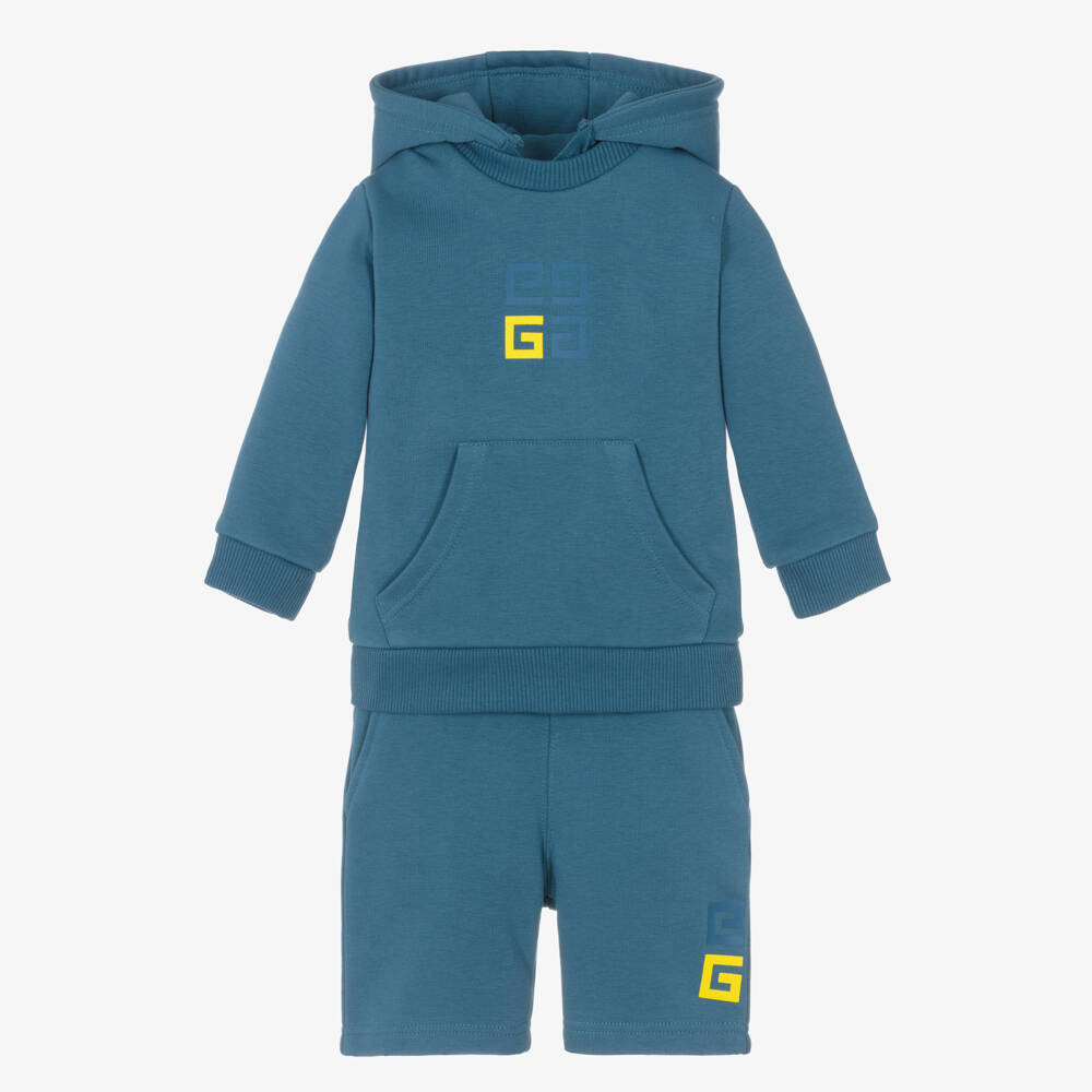 Givenchy-طقم جيرسي أزرق مزين بشعار للأولاد | Childrensalon Outlet